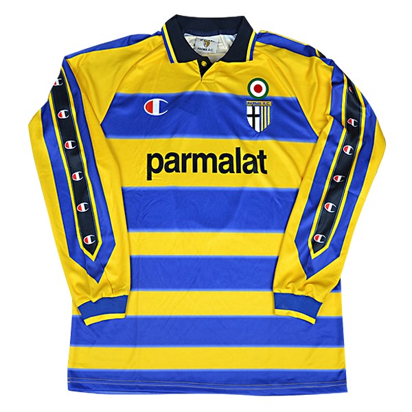 Camiseta Parma 1ª ML 1999 2000 Azul Amarillo